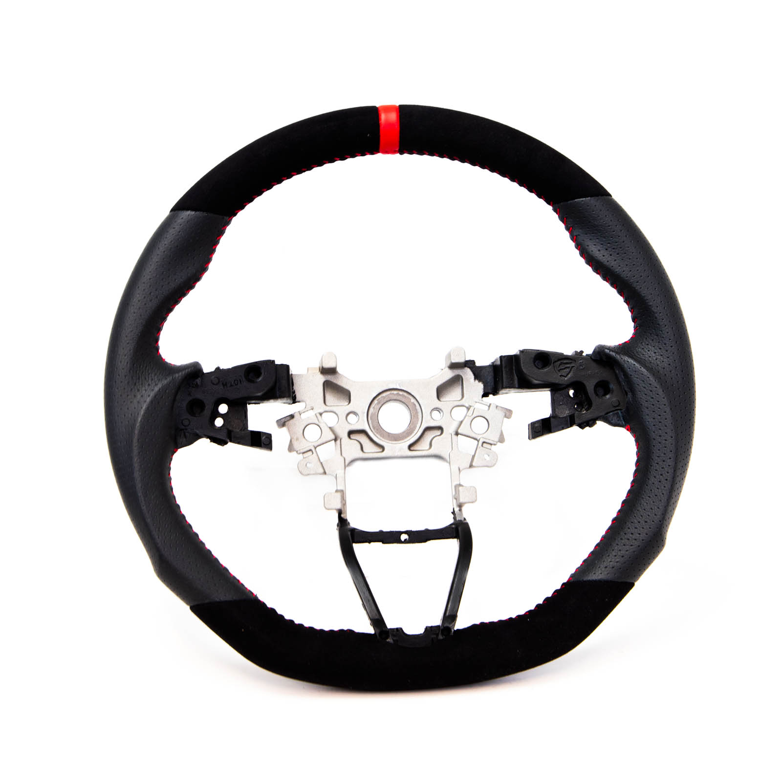 PRL STEERING WHEEL: ACCORD 18-22 (LEATHER/SUEDE/RED)